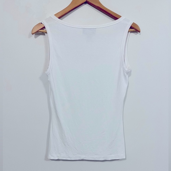 St. John Gold and Black Embellished Flower White Tanktop S - Picture 7 of 11